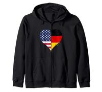 Bandera Alemania Estados Unidos del Orgullo Alemán Americano Sudadera con Capucha