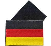 Bandera Alemania Parche con Velkro - Parches Mochila 100% Bordados - Parches Alemania Paises y Banderas de Europa - Parche Militar Alemania 75 x 50 mm (Bandera)