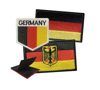 Bandera Alemania Parche de bandera Alemania 3 parches bandera con águila Alemana bordados parches gancho y bucle Pack 3Pcs mochila esteticos