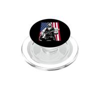 Bandera Americana Abe Lincoln Tocando la Guitarra PopSockets PopGrip para MagSafe