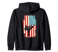 Bandera Americana Artes Marciales Karate Taekwondo Sudadera con Capucha