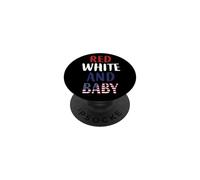 Bandera Americana Bebé Rojo Blanco Azul Embarazo Mamá PopSockets PopGrip Adhesivo