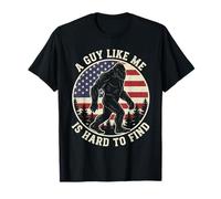 Bandera Americana Bigfoot Un Chico como yo es difícil de aletar Camiseta