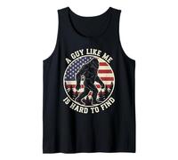 Bandera Americana Bigfoot Un Chico como yo es difícil de aletar Camiseta sin Mangas
