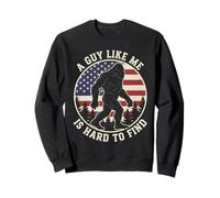 Bandera Americana Bigfoot Un Chico como yo es difícil de aletar Sudadera