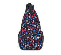 Bandera Americana Crossbody Sling Mochila Sling Bag Día de la Independencia Americana Viaje Senderismo Pecho Bolsa Mochila para Mujeres Hombres