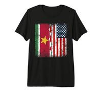 Bandera Americana de Surinam Vintage | Roots Surinam América Camiseta Premium