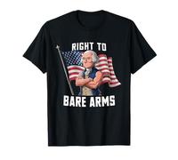 Bandera americana - Derecho a las armas desnudas para los estadounidenses orgullosos Camiseta