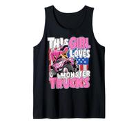 Bandera Americana Dinosaurio Niños Esta Chica Ama Camiones Monstruo Camiseta sin Mangas