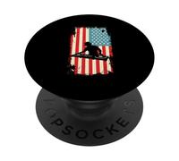 Bandera Americana DJ Disc Jockey Tocadiscos música Audio PopSockets PopGrip Adhesivo