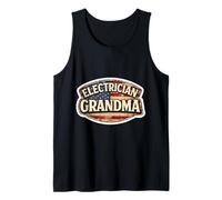 Bandera Americana Electricista Abuela Orgullosa Abuela Vintage Camiseta sin Mangas