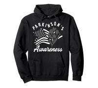 Bandera Americana Flor USA Parkinson's Awareness Sudadera con Capucha