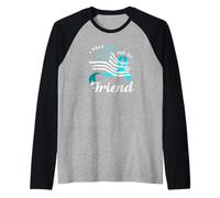 Bandera Americana I Wear Teal For My Friend Cervical Cancer Camiseta Manga Raglan