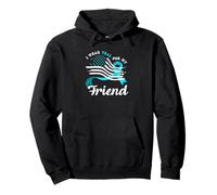 Bandera Americana I Wear Teal For My Friend Cervical Cancer Sudadera con Capucha