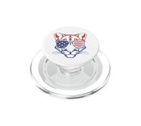 Bandera Americana patriótica del 4 de Julio de Cougar Lion USA PopSockets PopGrip para MagSafe