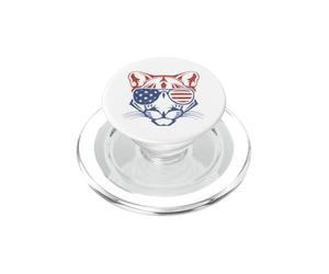 Bandera Americana patriótica del 4 de Julio de Cougar Lion USA PopSockets PopGrip para MagSafe