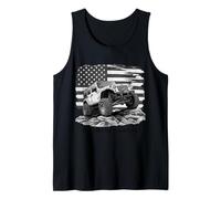 Bandera Americana Retro Off Road Warrior Off-Roading 4x4 Humor Camiseta sin Mangas