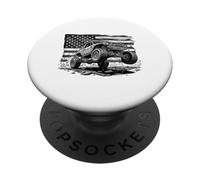Bandera Americana Retro Off Road Warrior Off-Roading 4x4 Humor PopSockets PopGrip Adhesivo