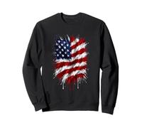 Bandera Americana Splash Art Design Patriotic USA Flag Sudadera
