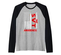 Bandera Americana SVT Awareness USA Camiseta Manga Raglan