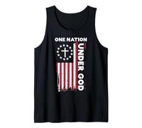 Bandera Americana Una Nación Bajo Dios 4 De Julio Cristiano Camiseta sin Mangas