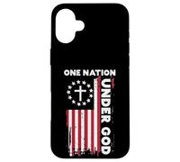 Bandera Americana Una Nación Bajo Dios 4 De Julio Cristiano Carcasa para iPhone 16 Plus