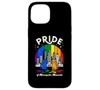 Bandera arcoíris de Pride of Minneapolis City Minnesota Cats Carcasa para iPhone 15