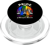 Bandera arcoíris de Pride of Minneapolis City Minnesota Cats PopSockets PopGrip para MagSafe
