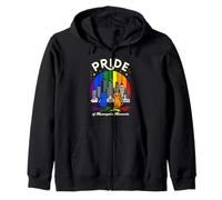 Bandera arcoíris de Pride of Minneapolis City Minnesota Cats Sudadera con Capucha