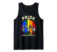 Bandera arcoíris de Pride of Nashville City Tennessee Cats Camiseta sin Mangas