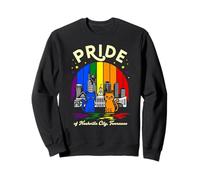 Bandera arcoíris de Pride of Nashville City Tennessee Cats Sudadera