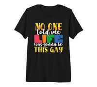 Bandera arcoíris Nadie me Dijo la Vida Este Orgullo Gay LGBTQ Camiseta Premium