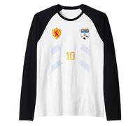 Bandera Argentina Amantes del Orgullo Argentino Camiseta Manga Raglan