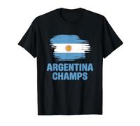 Bandera Argentina Sol de Mayo Albiceleste Camiseta gráfica económica, Hombre, Negro, S