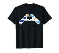 Bandera Argentina Uruguay Corazón uruguayo argentino Camiseta