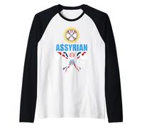 Bandera asiria Ashur, Emblema de Ashur, Siria Suryoyo, Siria, Irak Camiseta Manga Raglan