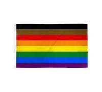 Bandera AZ - Ms color ms orgullo Rainbow Flag - 3x5 pies - 100d Poner Banner LGBT con dos ojales de metal - Fade resistente - colores vvidos - 3 '