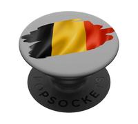 Bandera Belga del Orgullo Nacional patriótico de Bélgica PopSockets PopGrip Adhesivo