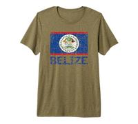 Bandera beliceña de Belice Envejecida Maya Hombres, Mujeres y niños Camiseta Premium