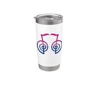 Bandera Bisexual Kriya Reiki Símbolo Yoga Espiritual Vaso térmico de acero inoxidable de doble pared