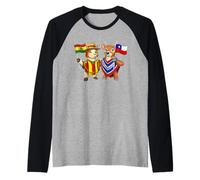 Bandera Bolivia Chile Raíces Bolivianas Herencia Chilena Camiseta Manga Raglan