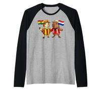 Bandera Bolivia Paraguay Raíces Bolivianas Herencia Camiseta Manga Raglan