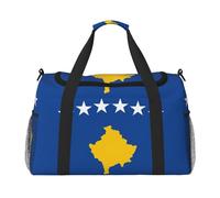 Bandera-bolso de mano con la bandera de Kosovo para mujeres y hombres, bolso cruzado de viaje, bolso de hombro, bolso de trabajo diario