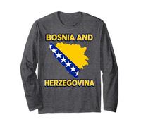 Bandera Bosnia y Herzegovina para Hombres, Mujeres y niños bosnios Manga Larga