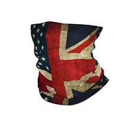 Bandera Británica De EE. UU. Polainas De Cuello Respirable Pasamontañas Elástico Bufanda Facial para Pesca Caza Senderismo 25X50Cm