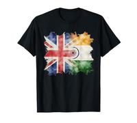 Bandera británica e India de Reino Unido con raíces de la India Camiseta