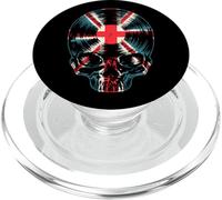Bandera británica Union Jack Vinyl Lover Vintage Gothic Skull LP PopSockets PopGrip para MagSafe