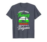 Bandera búlgara I Bandera de Bulgaria I Vacaciones Bulgaria Camiseta, Hombre, Azul Jaspeado, 5XL