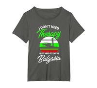Bandera búlgara I Bandera de Bulgaria I Vacaciones Bulgaria Camiseta, Mujer Tallas Grandes, Asfalto, 5XL Grande