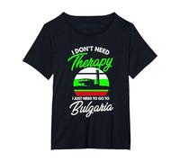Bandera búlgara I Bandera de Bulgaria I Vacaciones Bulgaria Camiseta, Mujer Tallas Grandes, Negro, 5XL Grande
